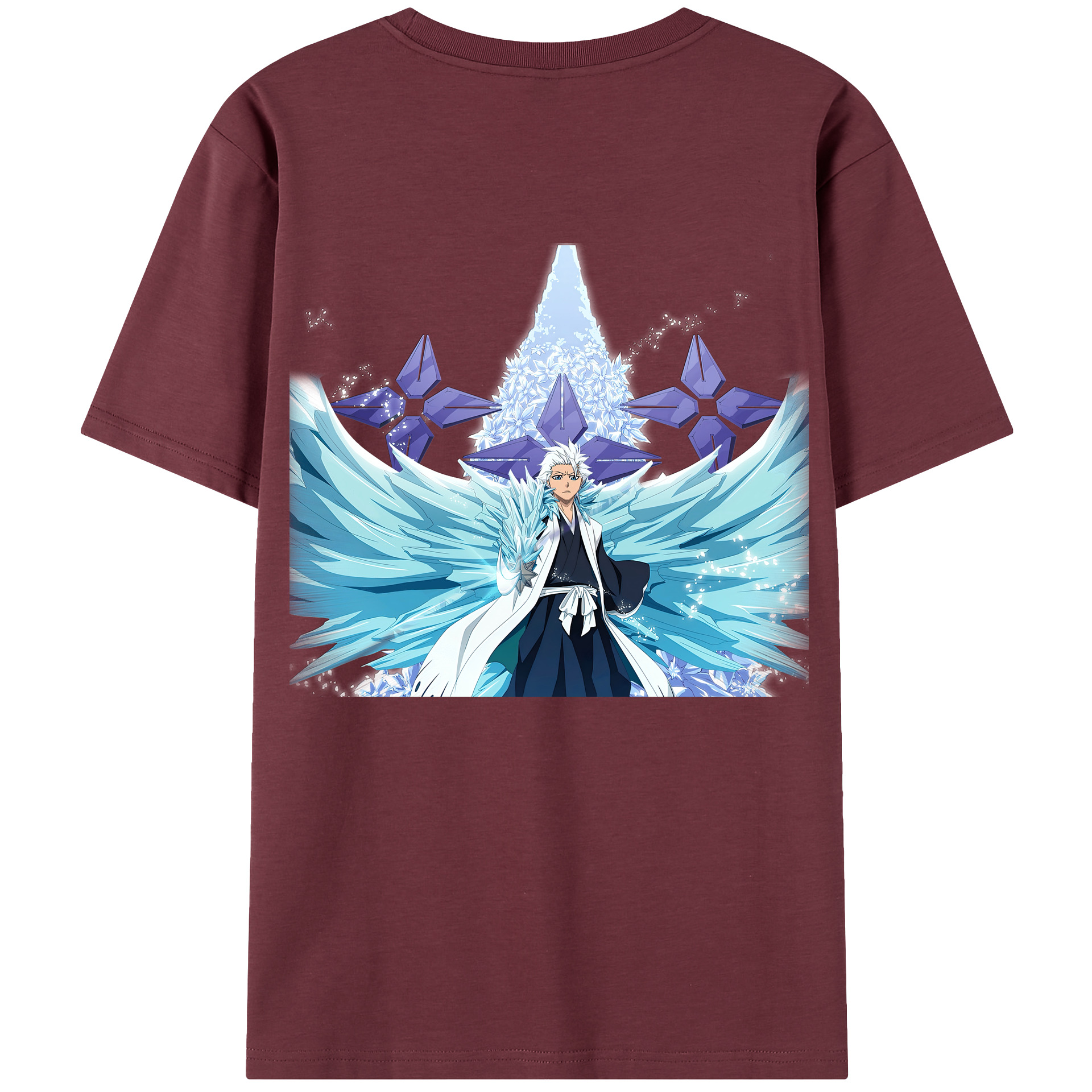 （画像用） ブリーチ 日番谷冬獅郎（ひつがや とうしろう） BLEACH Hitsugaya Toushirou 綿100％半袖Tシャツ（背面プリント）